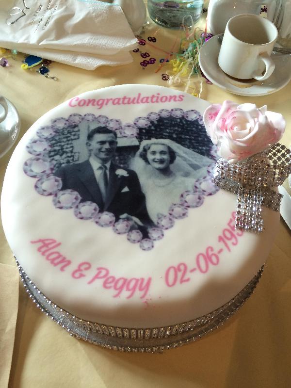 Diamond Wedding Anniversary cake