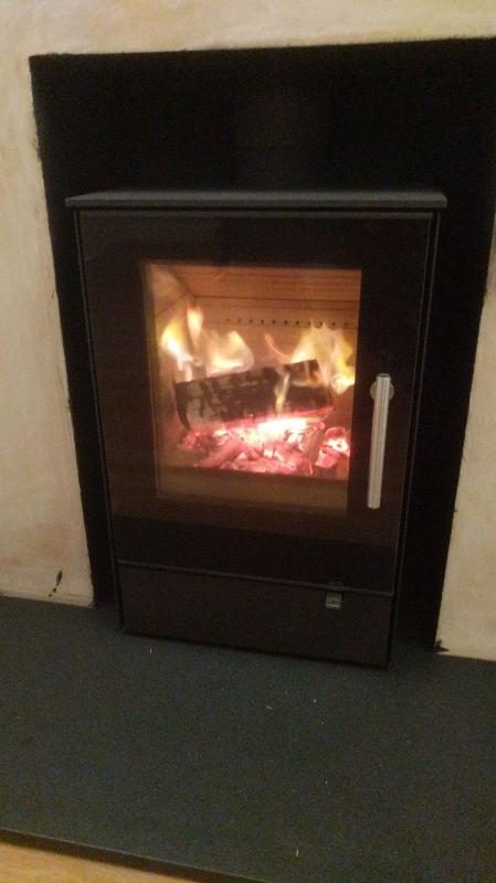 Gas fire replaced with wood burning stove