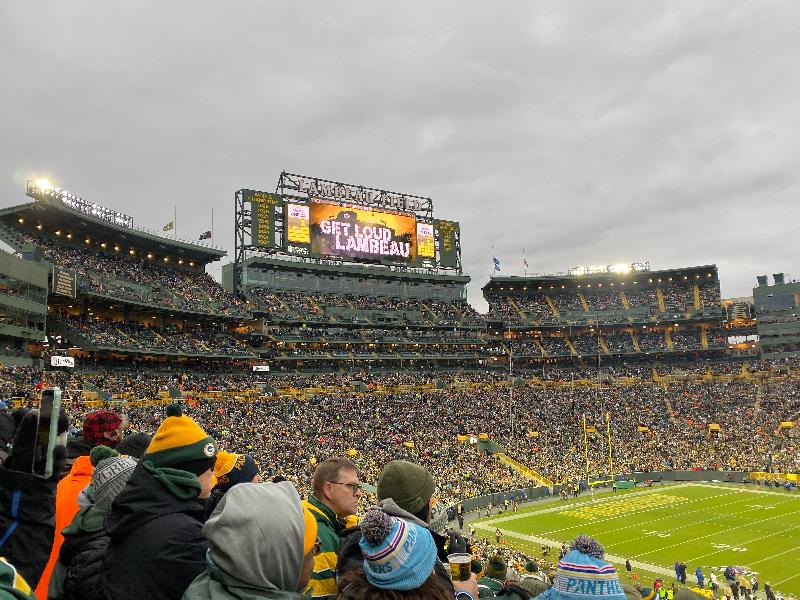 Green Bay Snow Game - Perfect!