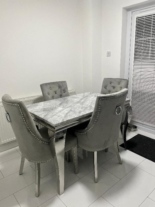 Marble table and chairs