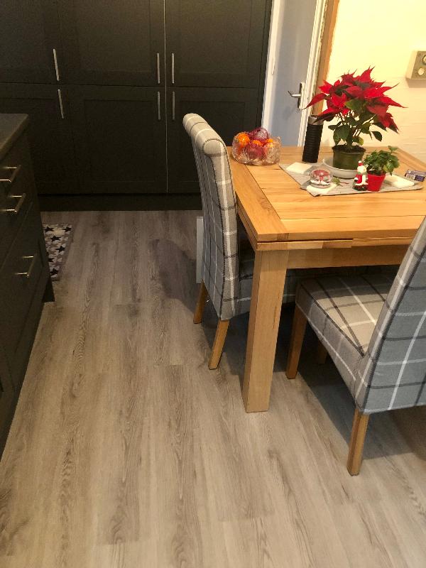 Beautiful flooring completed my wonderful new kitchen.