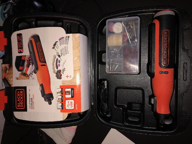 Multifunctional battery tool engraver Black + Decker bcrt8i-xj 7,2 v  complete with snap 36
