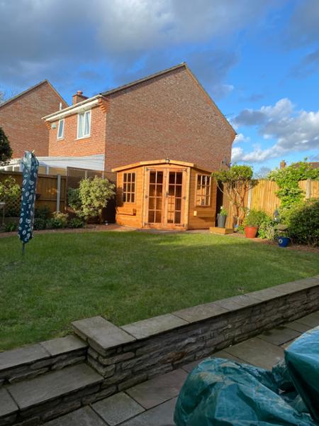 8 x 8 Pent Summerhouse, Toughened Glass, Shiplap