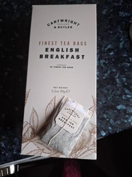 English Breakfast Tea Carton by Cartwright & Butler. Luxury Tea & Hot Beverages