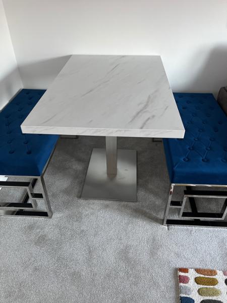 40mm White Levanto Solid Laminate Table Top