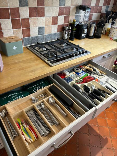 A transformed cutlery drawer!