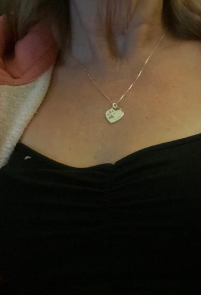 Paw print keepsake necklace