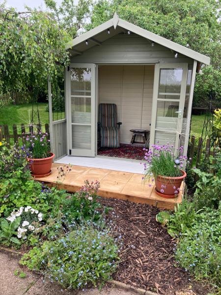 8 x 8 Pent Summerhouse, Toughened Glass, Shiplap