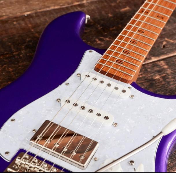 PJD Woodford Pioneer HSS Electric Guitar in Purple Metallic