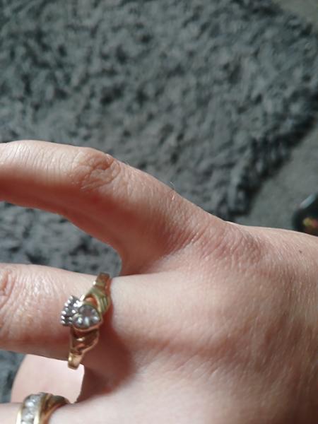 Diamond Gold Irish Claddagh Ring Engravable Irish Made