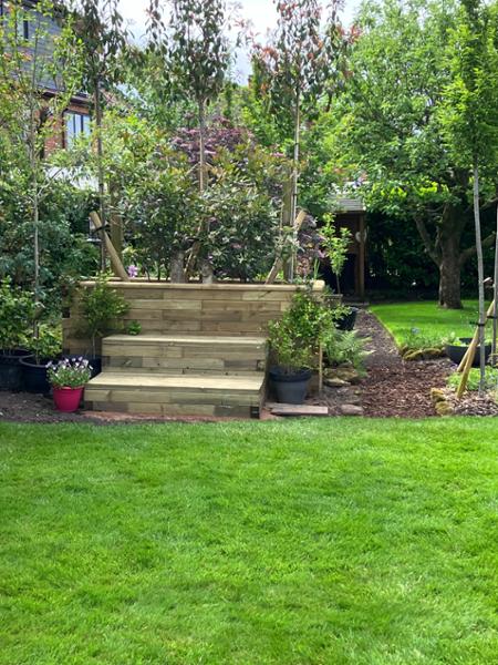 Raised bed and steps/seat