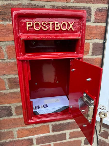 Red Wall Mounted Letter Box
