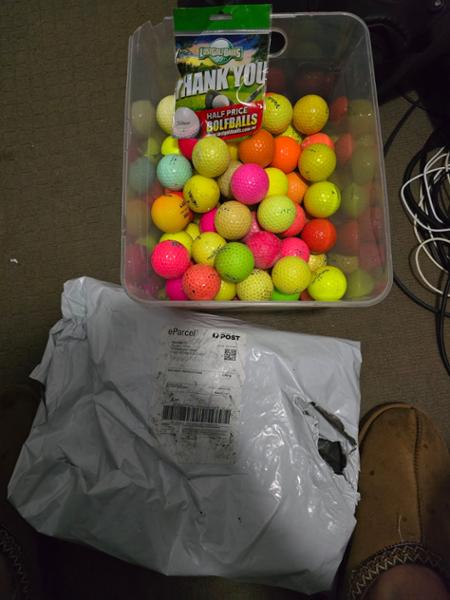 50 Mixed Colour Golf Balls Practice Grade