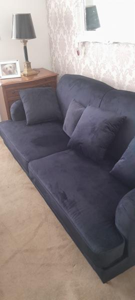 Velvet Navy Blue 3 + 2 Seater Ashton Sofa Set