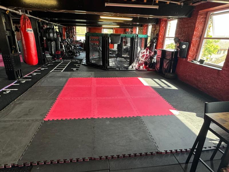 Cannons UK Black and Red 30mm Jigsaw MMA Mats 1m x 1m 1+