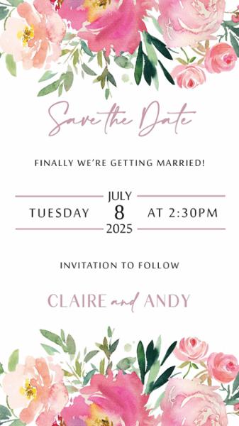 Thrilled with our Digital Save the Date