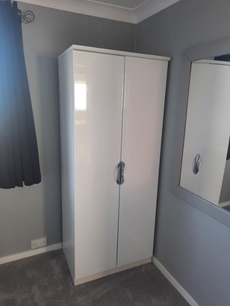 Weybourne Tall Wardrobe White 2 Doors