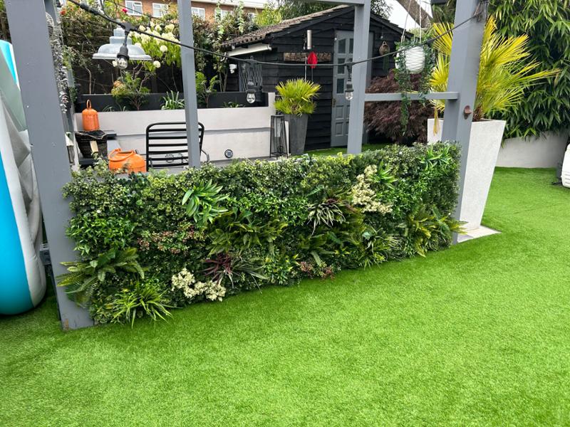 Combo of 3 Premium Artificial Gala Green Wall Panels 1m x 1m