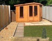 8 x 8 Pent Summerhouse, Toughened Glass, Shiplap