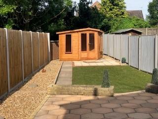 8 x 8 Pent Summerhouse, Toughened Glass, Shiplap