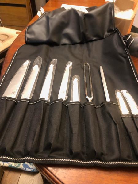 Rockingham Forge 10 Piece Classic Chef’s Knife Set with Riveted Handles (CS-9009/10)