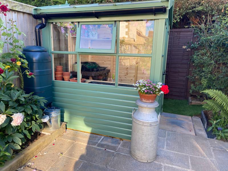 12 x 8 Pent Roof Concrete Shed, Spar Chippings