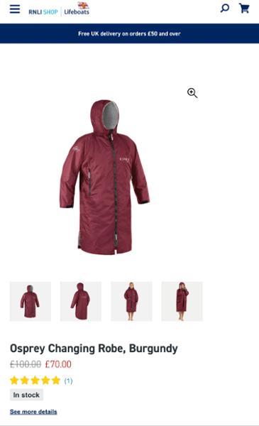 Osprey Changing Robe, Burgundy | RNLI Shop L