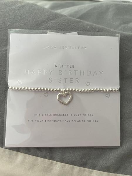 A Little 'Happy Birthday Sister' Bracelet In Silver Plating