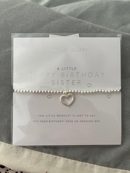 A Little 'Happy Birthday Sister' Bracelet In Silver Plating