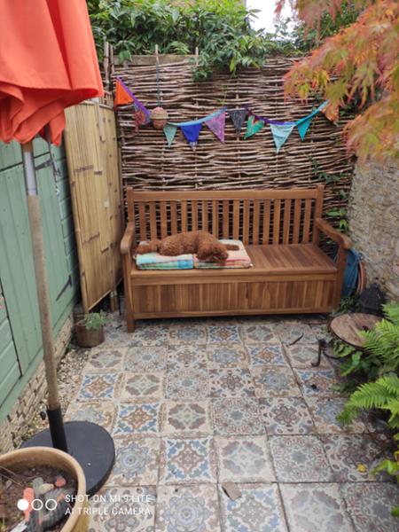 5ft wide Teak Peanut Bench, Hardwood 3 Seater, Fully Assembled