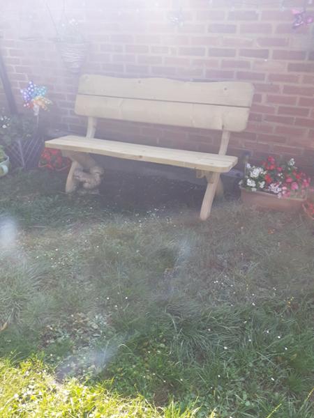 6 x 4 (1.8x1.3m) Garden Arbour, Folding Sides and Seat, Pressure Treated