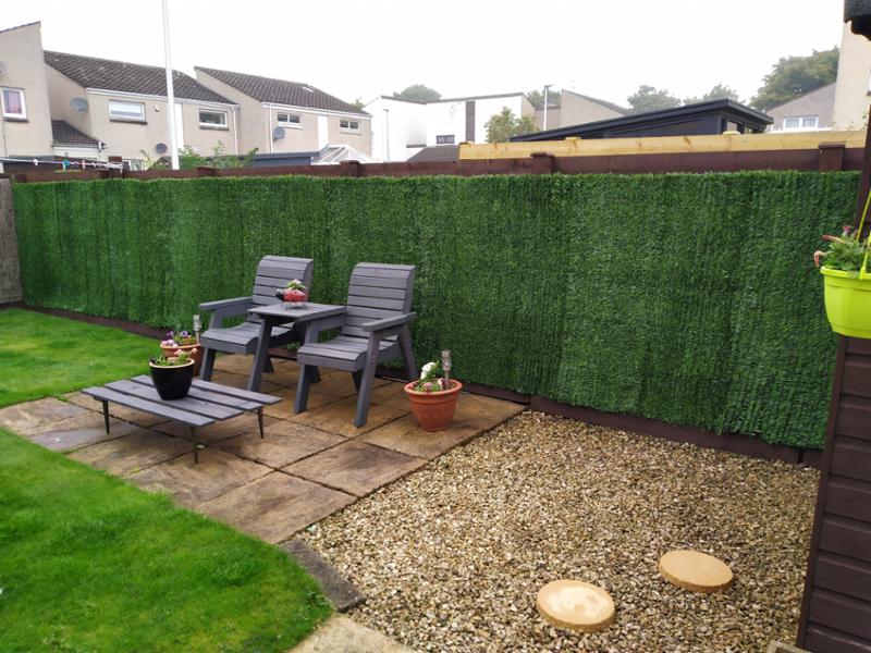 Artificial Faux Conifer Hedge, Garden Fence Privacy Screening by True Products - 1.5m x 3m