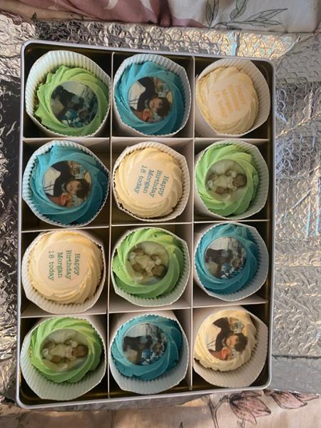 Photo and Message Cupcakes