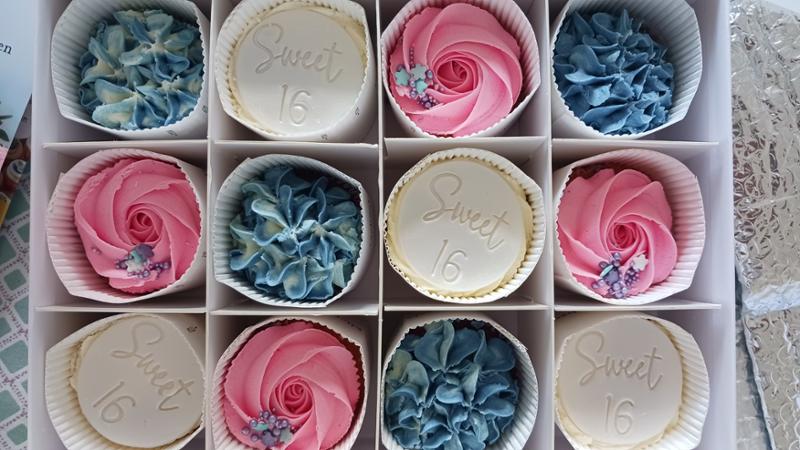 16th Birthday Cupcakes | Box of 6 | Next Day UK Delivery