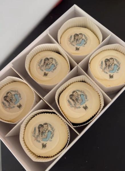 Vegan Personalised Photo Cupcakes | Box of 6 | Next Day UK Delivery