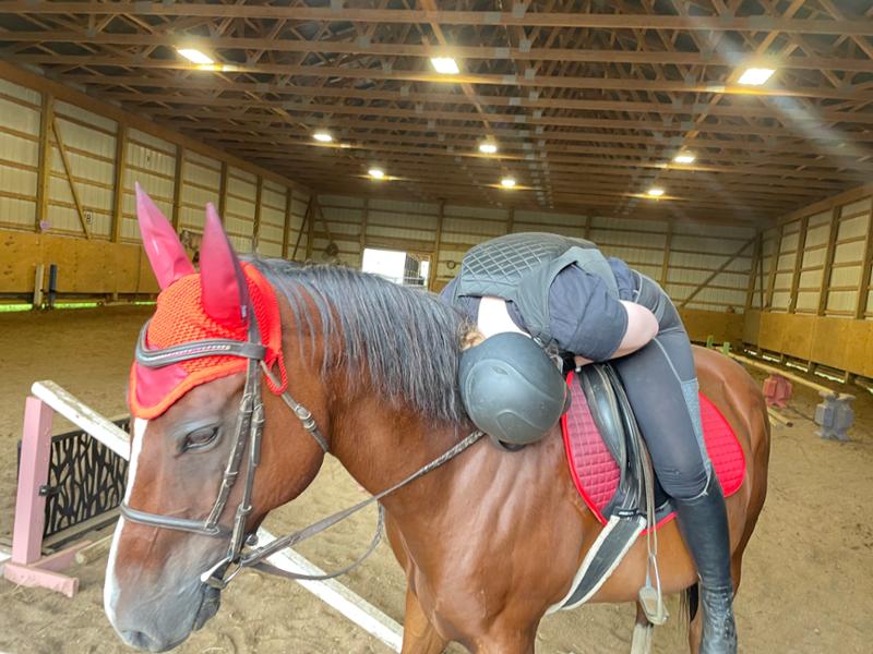 WEATHERBEETA PRIME OMBRE JUMP SHAPED SADDLE PAD RED FULL