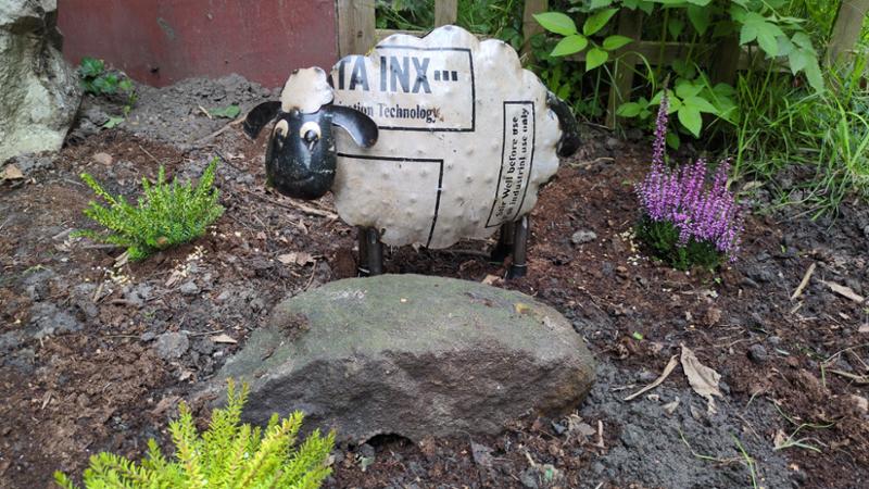 Handmade Tin Upcycled Sheep Garden Ornament