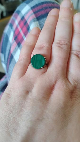 12ct Congo Malachite Sterling Silver Ring