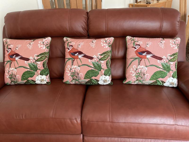 National Trust Embroidered Bird Cushion