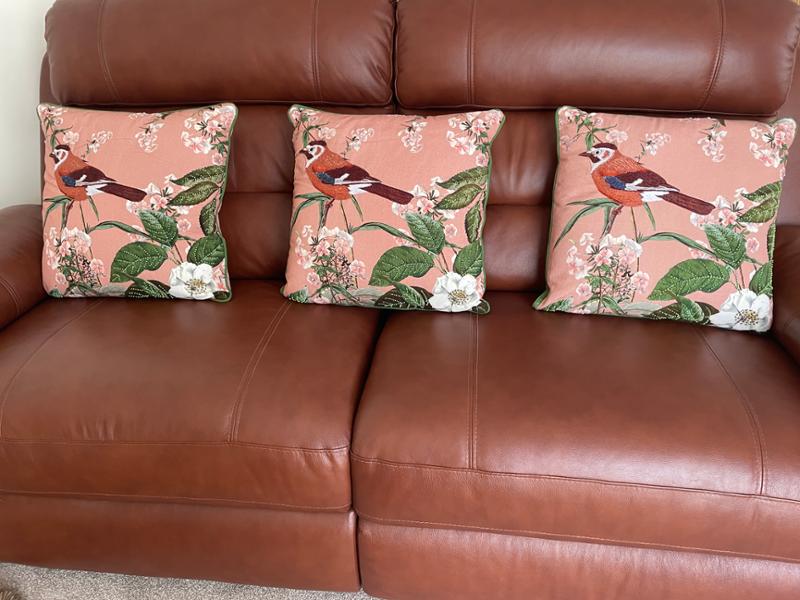 National Trust Embroidered Bird Cushion