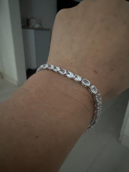 17.41cts White Topaz Sterling Silver Bracelet