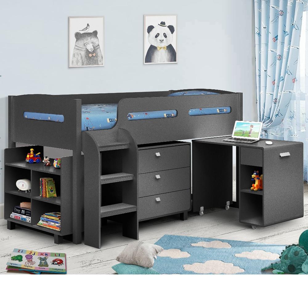 Kimbo Anthracite Mid Sleeper Cabin Bed Reviews Happy Beds