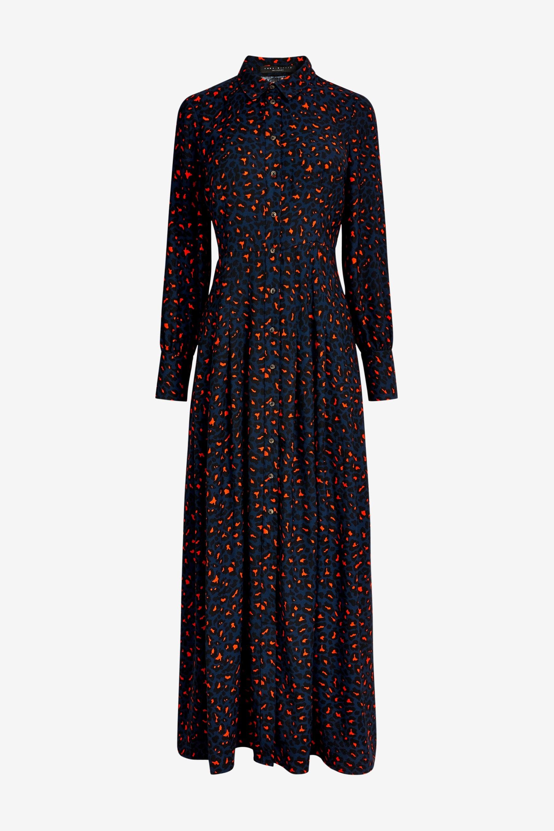 next navy shirt dress